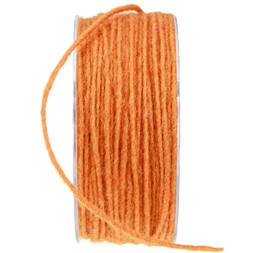 Article Cordon de laine orange 3mm 100m