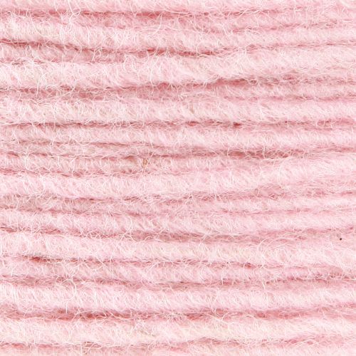 Article Cordon de laine rose 3mm 100m