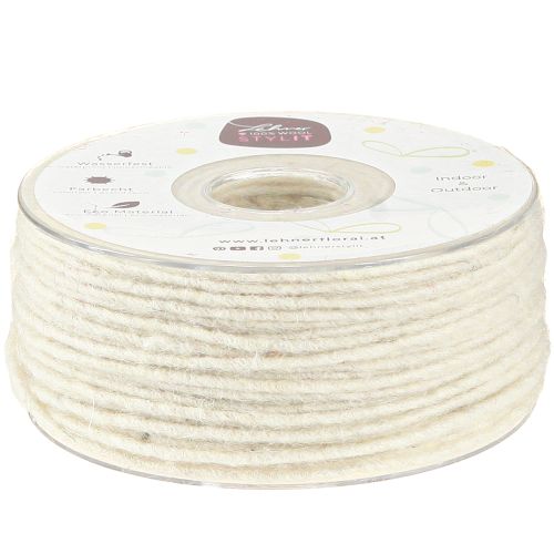Article Cordon de laine blanc 3mm 100m