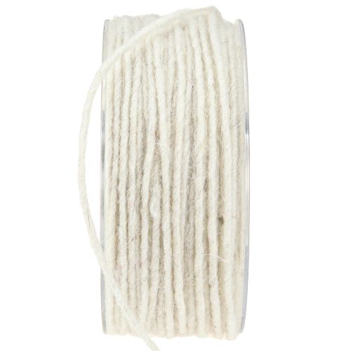 Article Cordon de laine blanc 3mm 100m