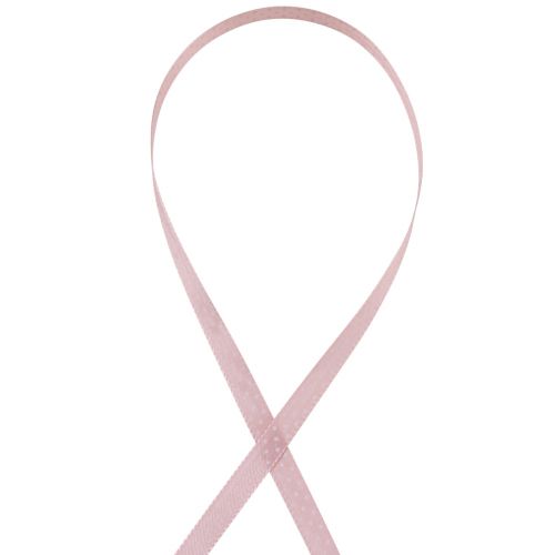 Article Ruban cadeau ruban décoratif à pois vieux rose 10mm 25m