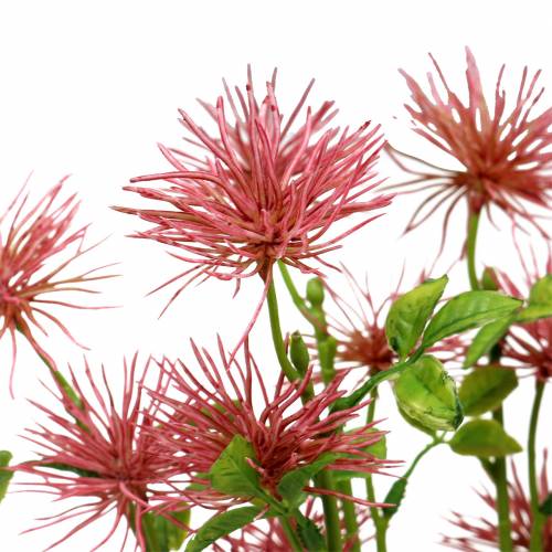 Article Xanthium fleur en soie vieux rose 53cm 6pcs