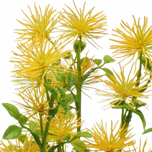 Article Xanthium fleur de soie jaune 53cm 6pcs