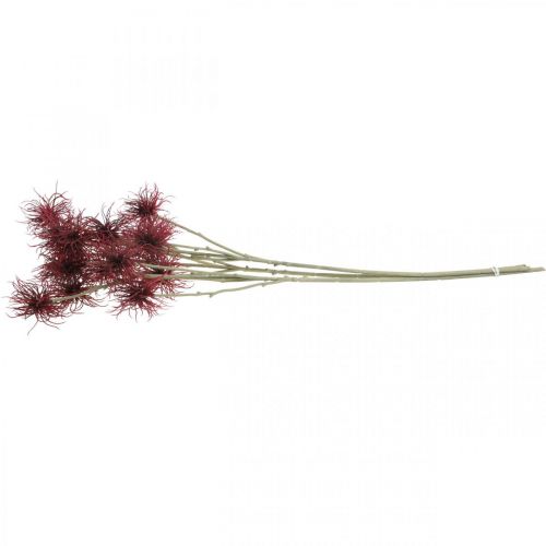 Article Xanthium fleur artificielle décoration d'automne rouge 6 fleurs 80cm 3pcs