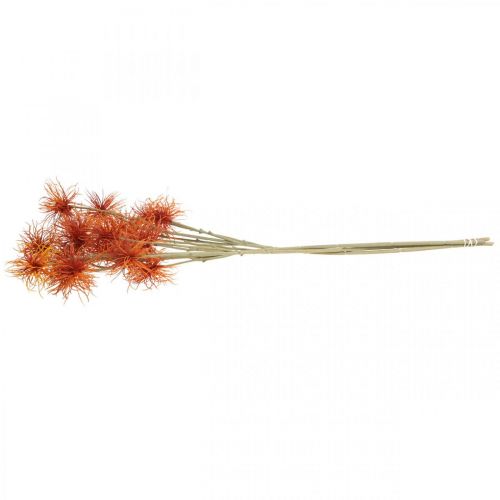 Article Xanthium fleur artificielle décoration d'automne orange 6 fleurs 80cm 3pcs