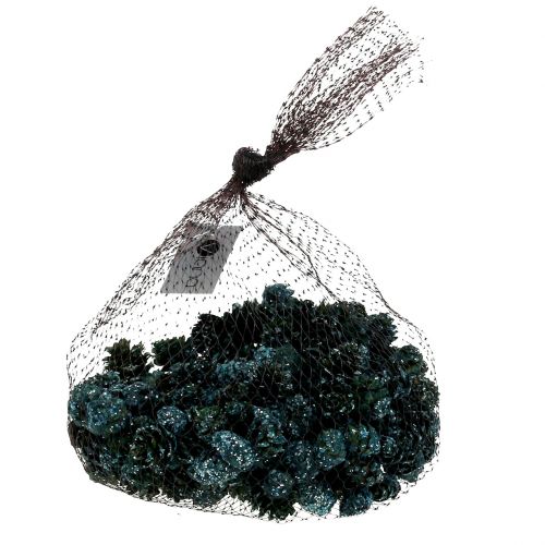 Floristik24 Petits cônes verts givrés 200 g