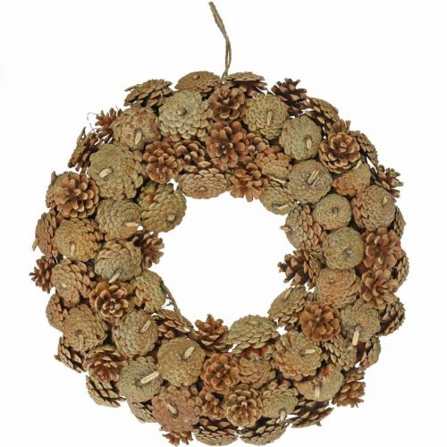 Couronne de pommes de pin Couronne de Noël nature Ø45cm