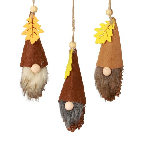 Article Pendentif gnome cône décoration gnome automne gnome H10cm 6 pcs