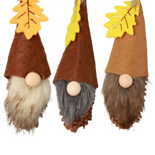 Article Pendentif gnome cône décoration gnome automne gnome H10cm 6 pcs