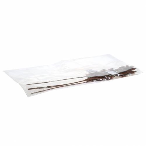 Floristik24 Bouchon de jardin cône branche inox métal H40 cm 4pcs