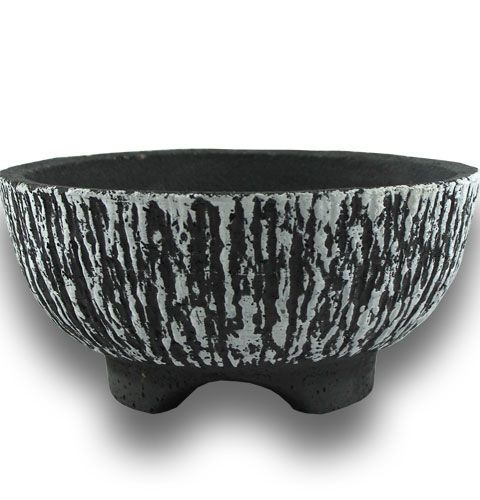 Floristik24 Bol en ciment rond Ø30cm écorce