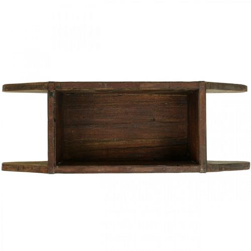 Article Jardinière en bois vintage forme brique bois 42×14.5cm
