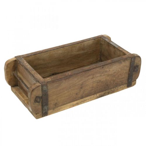 Floristik24 Décoration en bois aspect vintage forme brique marron, rouille 31×14,5cm H9cm