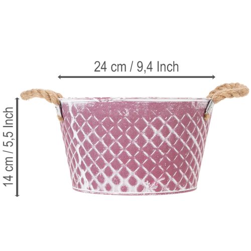 Bol en zinc, forme losange,