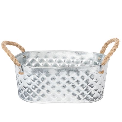 Bol ovale en zinc 23 cm x 12 cm H10,5 cm acheter | Floristik24.be