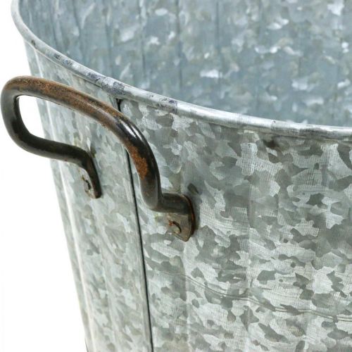 Floristik24 Jardinière décorative métal zinc Ø26,5/30,5/34,5cm lot de 3