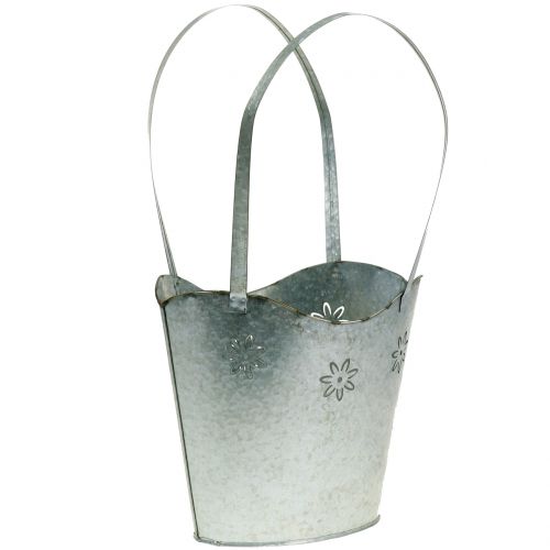 Floristik24 Sac jardinière zinc H36cm