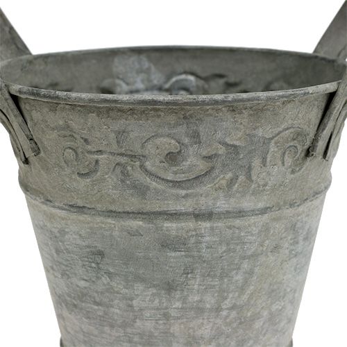 Floristik24 Pot en zinc Ø12cm H10cm gris lavé