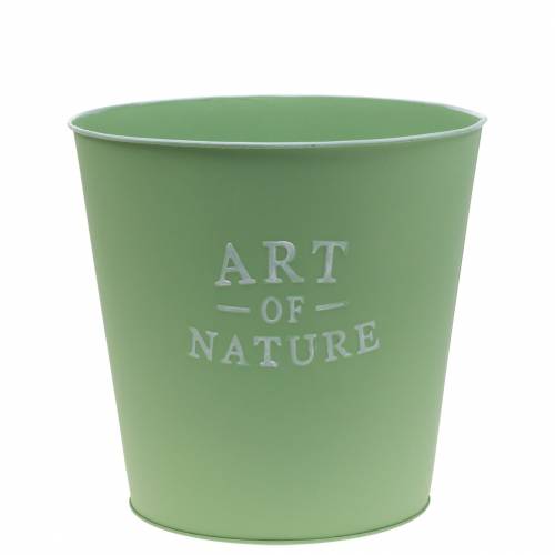 Floristik24 Cache-pot zinc Art of Nature vert menthe Ø17.5cm H15cm