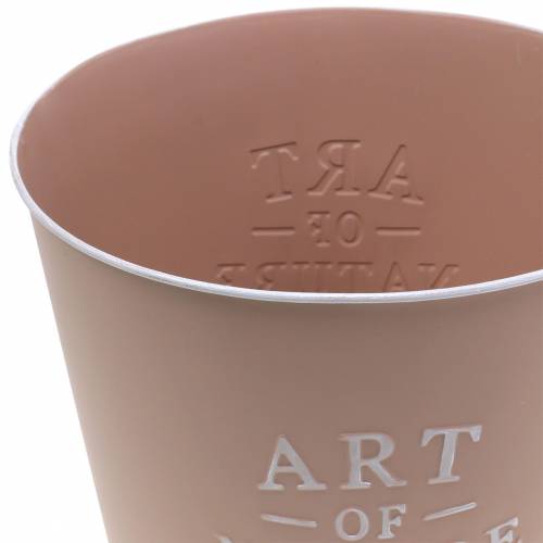 Article Pot de fleur cache-pot zinc métal vieux rose Ø22cm H21cm