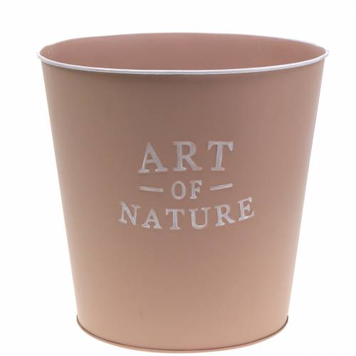 Floristik24 Pot de fleur cache-pot zinc métal vieux rose Ø22cm H21cm