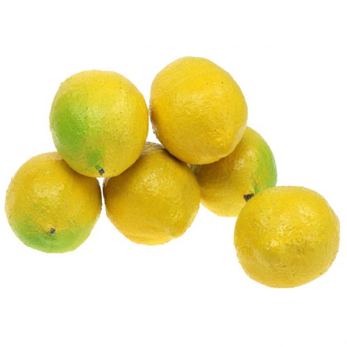 Floristik24 Citrons décoratifs 10cm 6pcs