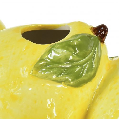 Floristik24 Vase décoratif citron céramique 3 ouvertures 21,5x11x8cm
