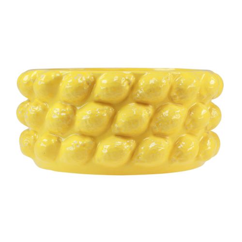 Article Jardinière citron bol en céramique jaune Ø26cm H12cm