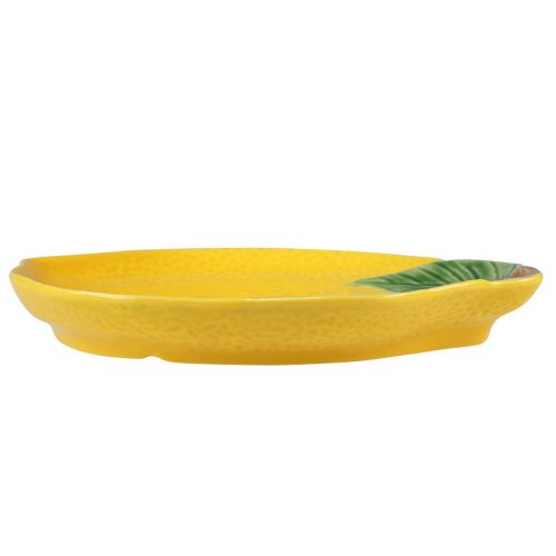 Floristik24 Assiette citron assiette décorative céramique jaune citron 20×16cm