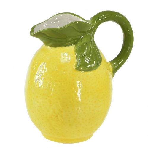 Floristik24 Vase citron cruche décorative en céramique jaune citron H18,5cm