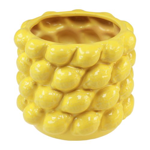 Floristik24 Vase citron jardinière céramique jaune citron Ø17cm H15cm
