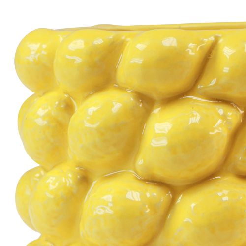 Floristik24 Vase citron jardinière céramique jaune citron Ø17cm H15cm