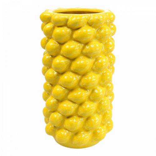 Floristik24 Vase citron vase jaune citron décoration été Ø15cm H30cm