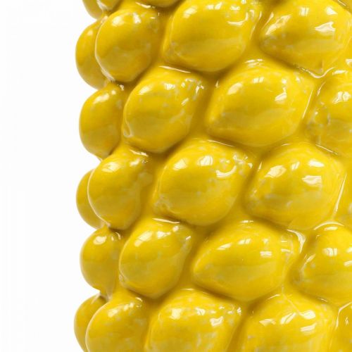 Article Vase citron vase jaune citron décoration été Ø15cm H30cm