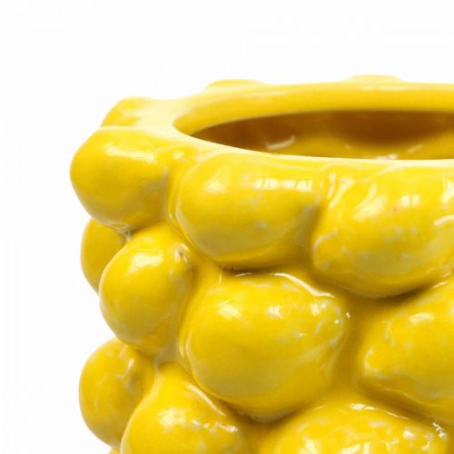 Floristik24 Vase citron vase jaune citron décoration été Ø15cm H30cm