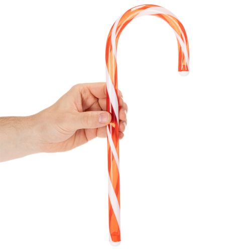 Décoration artificielle en forme de canne à sucre rouge et blanche, 35 cm, lot de 3 | Floristik24.be