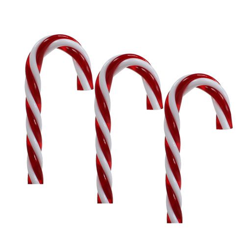 Floristik24 Candy Cane Rouge, Blanc 7,5cm 6pcs