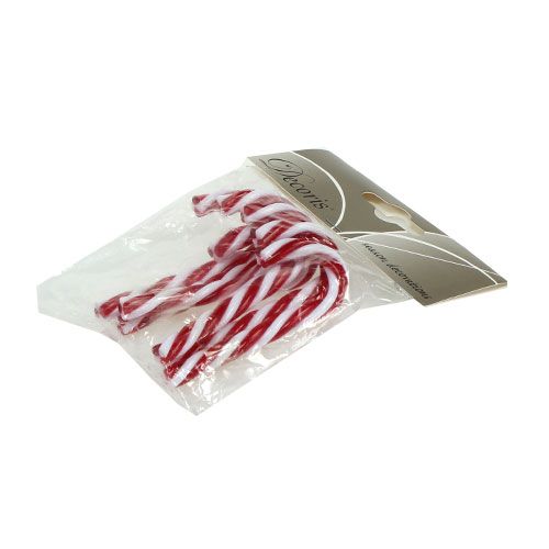 Floristik24 Candy Cane Rouge, Blanc 7,5cm 6pcs