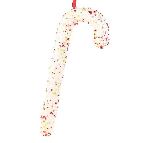 Article Cintre décoration canne à sucre blanc pailleté coloré H30cm 4pcs