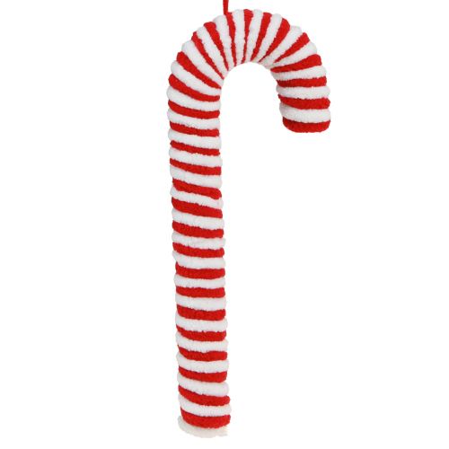 Article Décoration cannes de bonbon Noël rouge blanc polaire H22cm 6 pcs