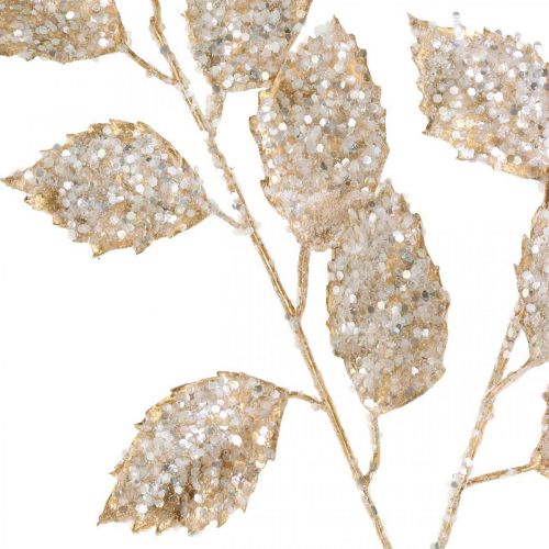 Floristik24 Branche décorative or et paillettes Branche de décoration de Noël paillettes 65cm