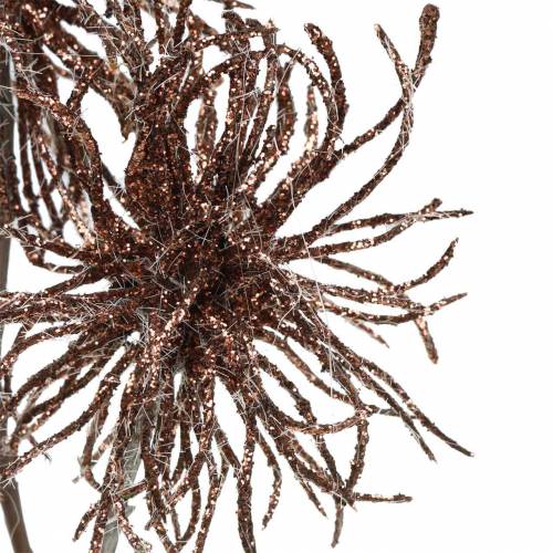Floristik24 Branche de clématite artificielle cuivre avec paillettes 46cm