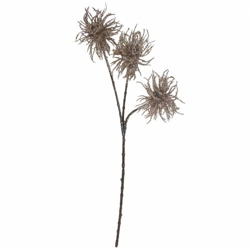 Branche de clématite artificielle champagne avec paillettes 46cm
