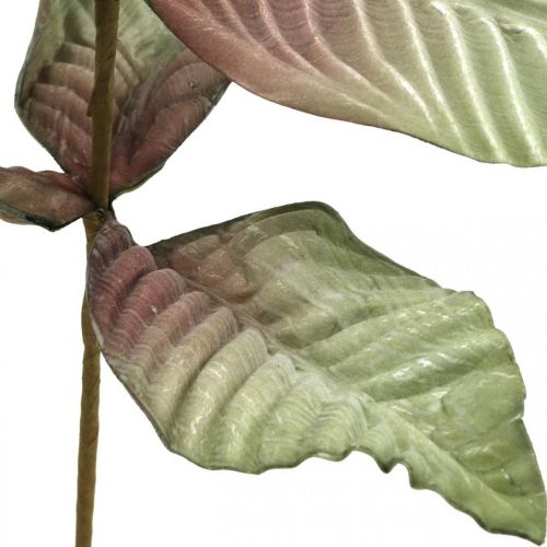 Article Plante artificielle déco branche vert rouge marron mousse H68cm