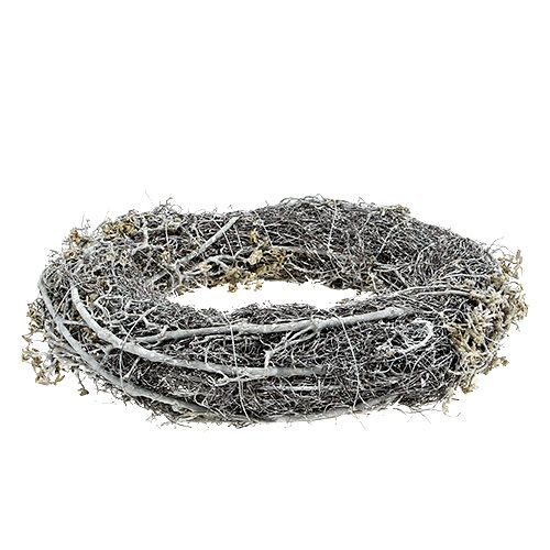 Floristik24 Couronne de branches Ø30cm blanc