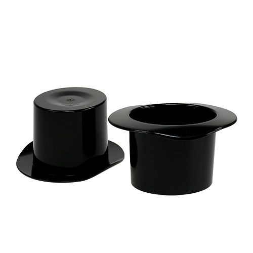 Cylindre noir 8cm 8pcs