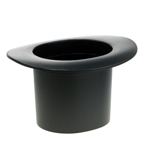 Floristik24 Cylindre noir, cache-pot, décoration du nouvel an, cache-pot, chapeau de sorcier H16cm