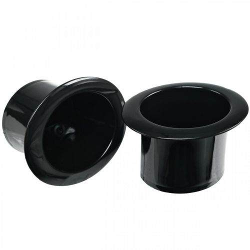 Article Cylindre décoratif, décoration réveillon, chapeau à planter, jardinière Nouvel An Noir H5cm L12cm 20 pcs