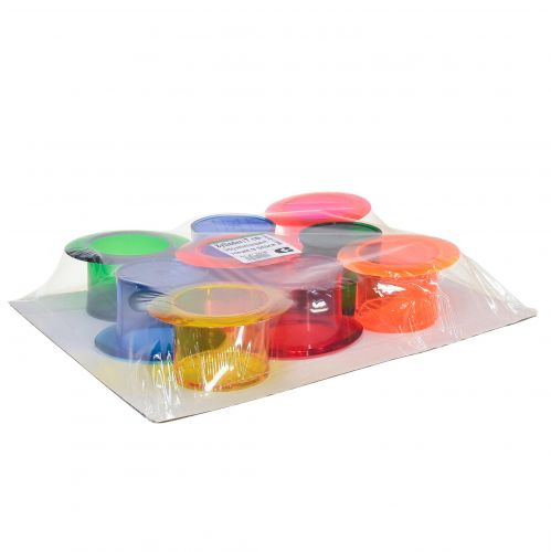 Article Jardinière cylindre décoratif décoration de table colorée 12×10×6.5cm 9pcs