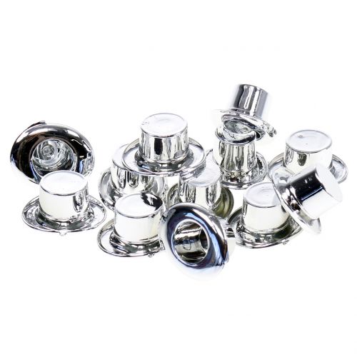 Cylindre mini argent 12 pcs